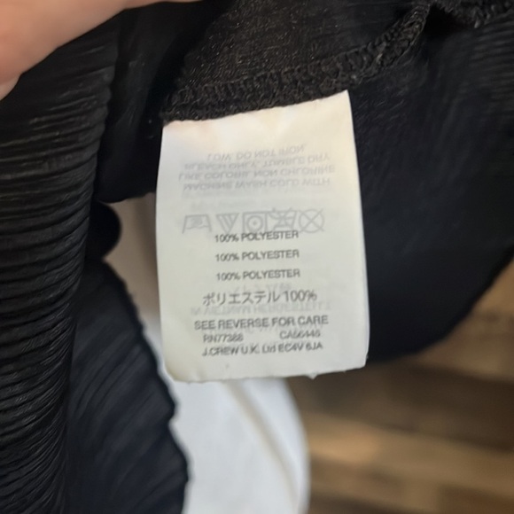 Madewell Nicole Pleated Ruffle Tank Size Medium Black - Picture 2 of 5